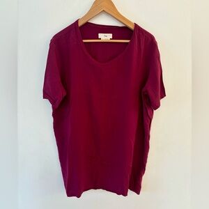 Aritzia TNA Rayon Tshirt Tunic Shirt/Dress, Maroon/Burgandy. Size Small women’s